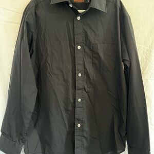 Dockers Boy's Black Button Down Dress Shirt